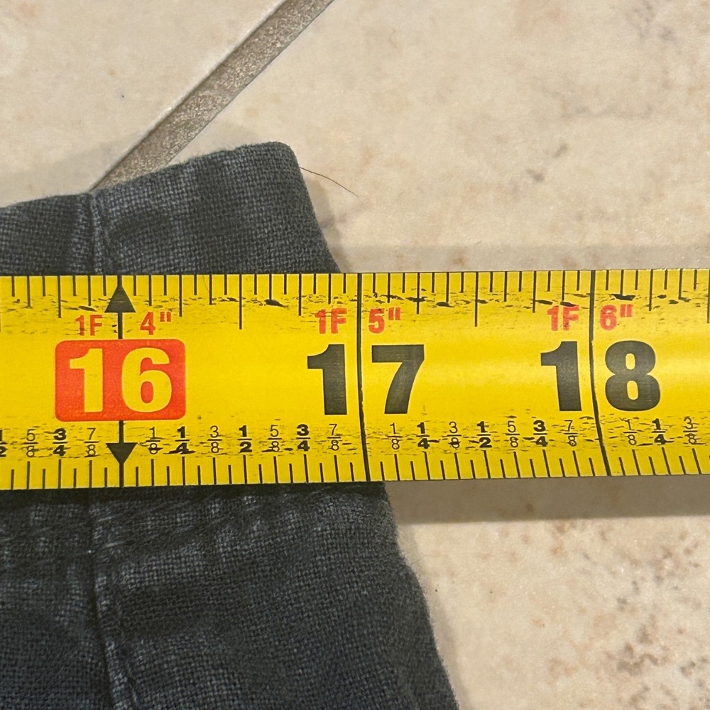 Gap Short Mens 32x10 Washed Black Linen Cotton Chino Lightweight 201283-00 - Picture 5 of 8